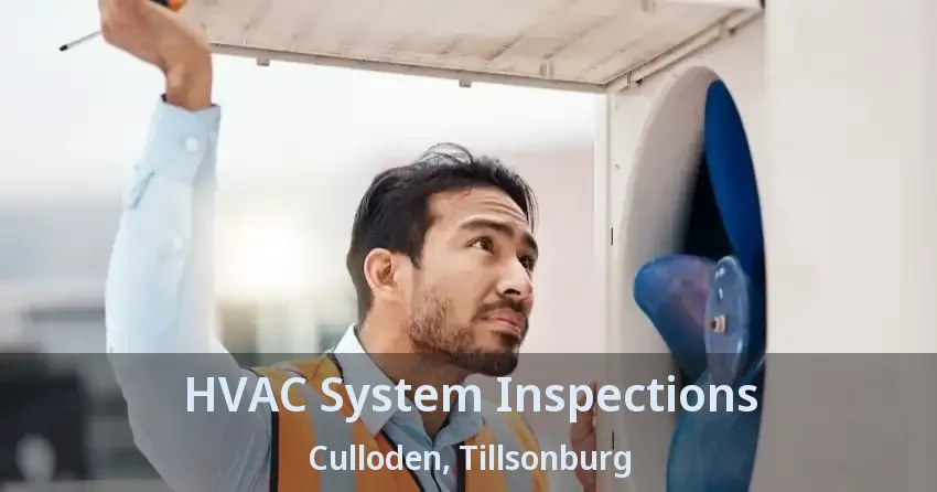 HVAC System Inspections Culloden, Tillsonburg - ON